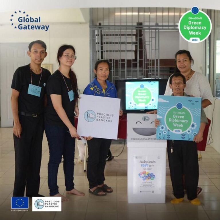 EU-ASEAN Grüne Diplomatie Woche: Schüler in Bangkok nehmen sich der Herausforderung von Plastikmüll an