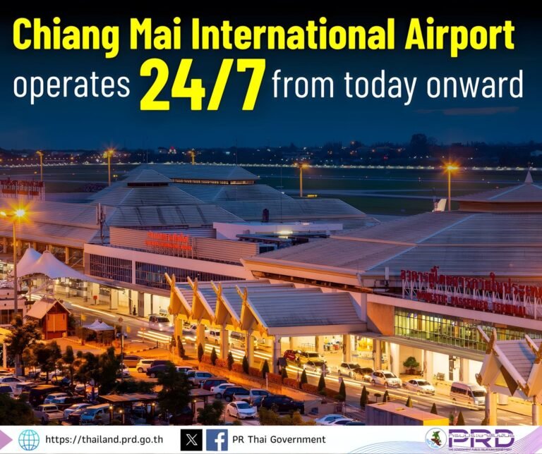 Rund-um-die-Uhr-Betrieb am Internationalen Flughafen Chiang Mai eingeführt