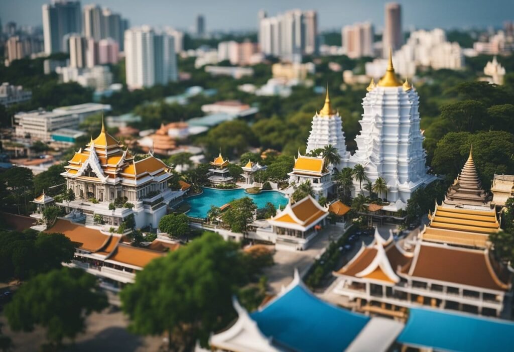 die Wahrzeichen von Mini Siam in Pattaya