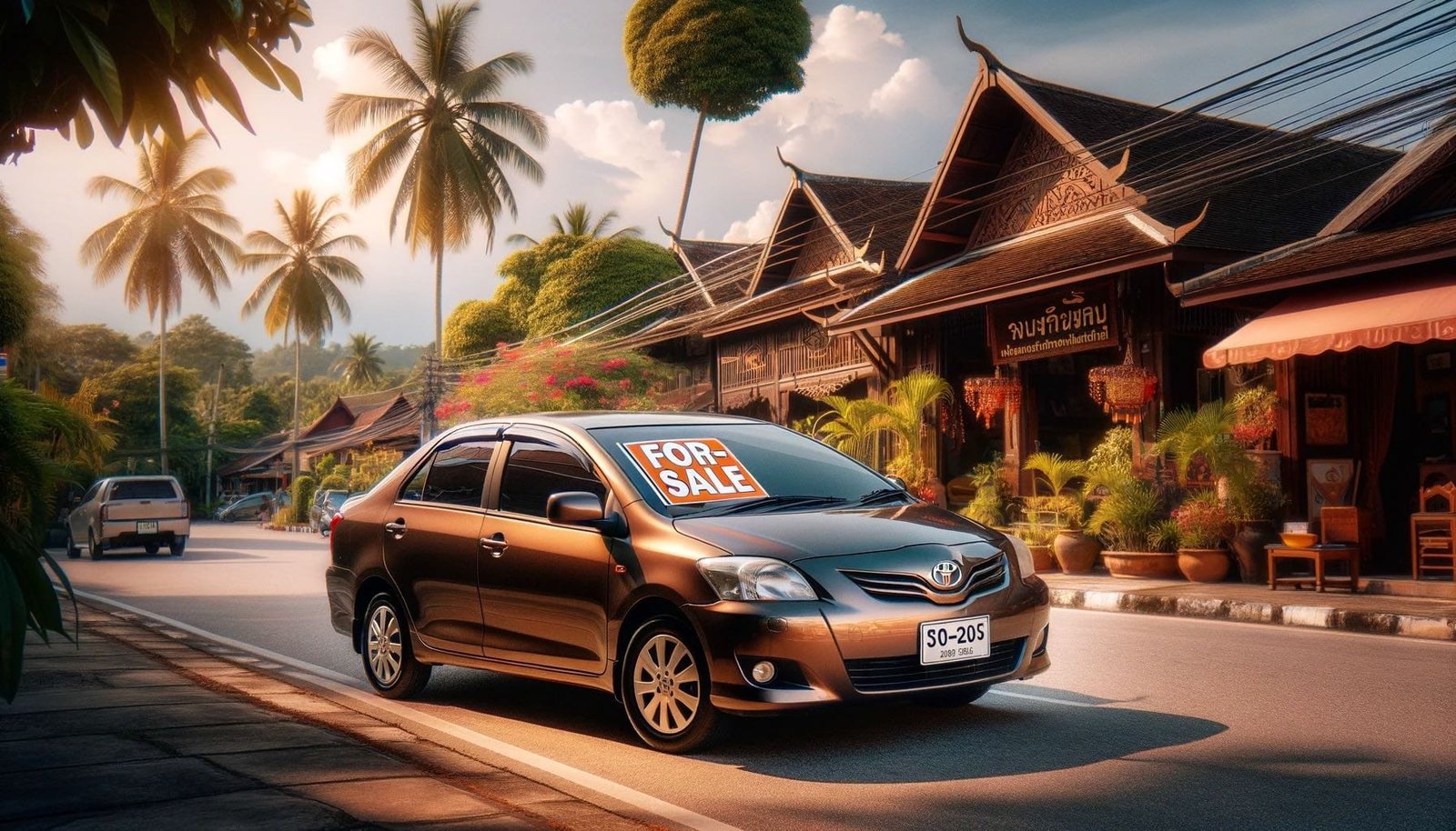 Thai Frau verkauft Auto