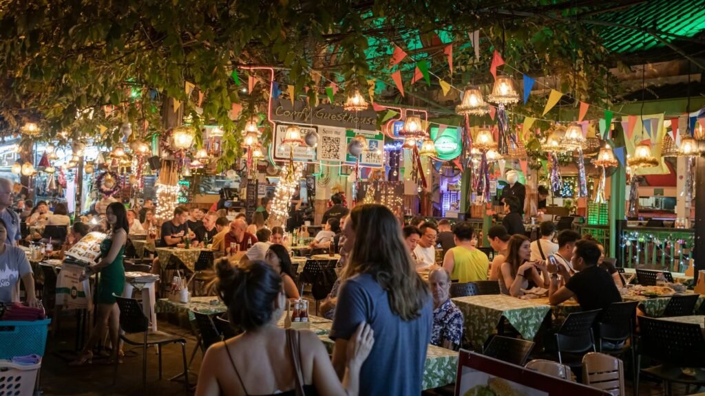 Thailand Essen auf dem Nachtmarkt